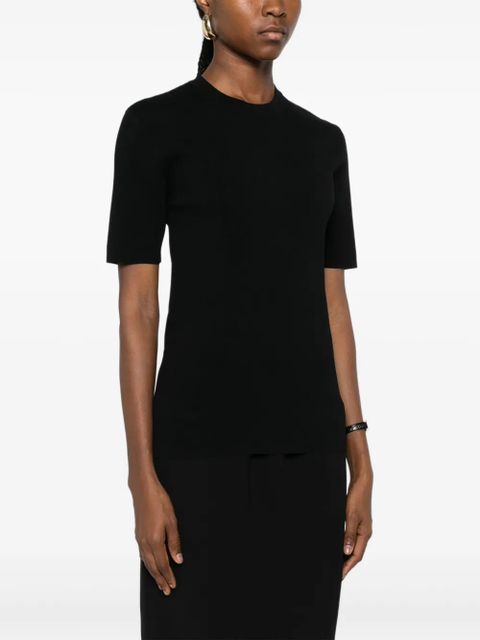 TOTEME crew-neck knitted top - Black - zdjęcie produktu nr 2