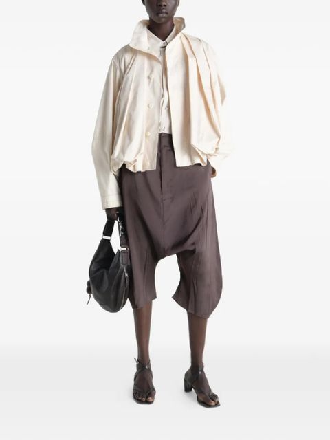 LEMAIRE pleated bermuda shorts - Brown - zdjęcie produktu nr 2