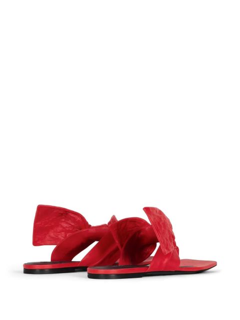 Givenchy Boudoir bow leather flat sandals - Red