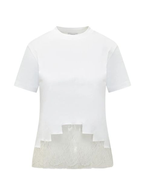 Ferragamo lace-detail T-shirt - White - zdjęcie produktu nr 1