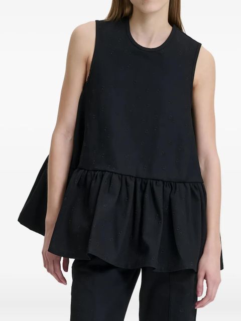 Cecilie Bahnsen Barbara embroidered top - Black - zdjęcie produktu nr 1