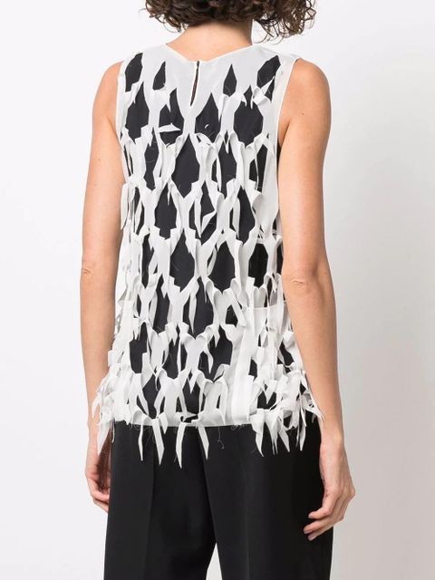 Maison Margiela layered cut-out vest top - Neutrals