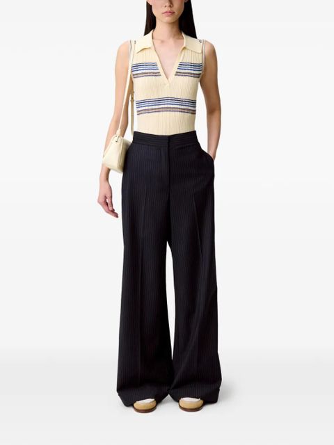 Claudie Pierlot striped V-neck body - Neutrals - zdjęcie produktu nr 2