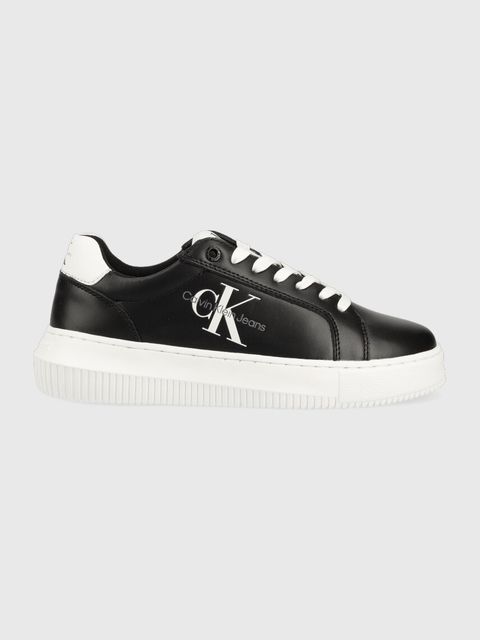 Calvin Klein Jeans sneakersy skórzane YW0YW00823 CHUNKY CUPSOLE MONOLOGO W - zdjęcie produktu nr 1