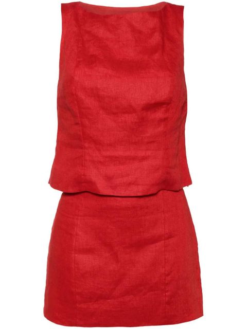 Reformation Grace linen skirt suit - Red - zdjęcie produktu nr 1