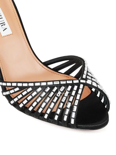 Aquazzura Hold Me Crystal heeled sandals - Black