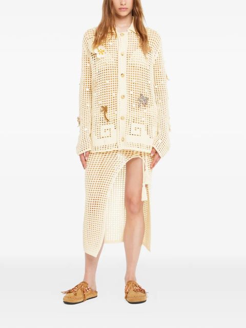 Alanui open-work embellished shirt - Neutrals - zdjęcie produktu nr 1