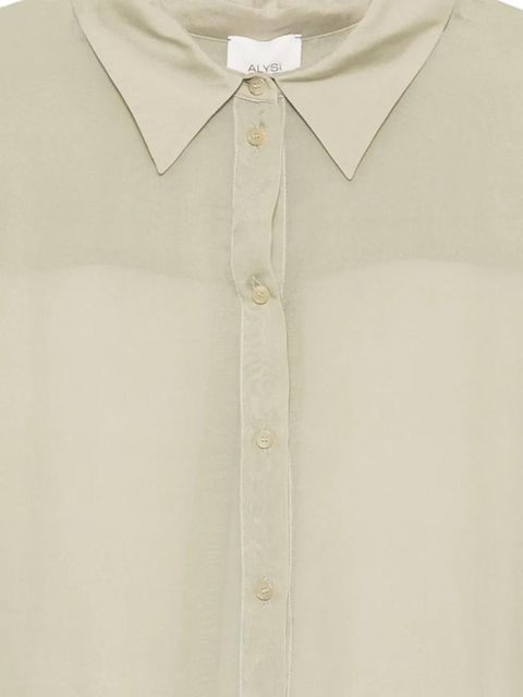 Alysi long-sleeve cropped shirt - Green