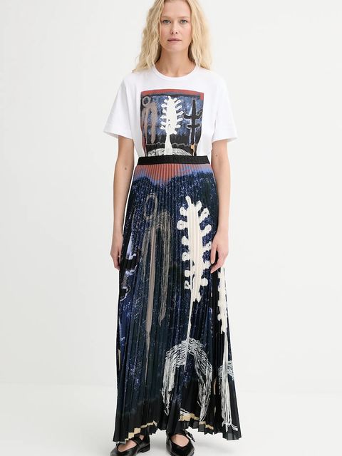 MUNTHE t-shirt bawełniany LACK damski kolor biały 253110025360 - zdjęcie produktu nr 2