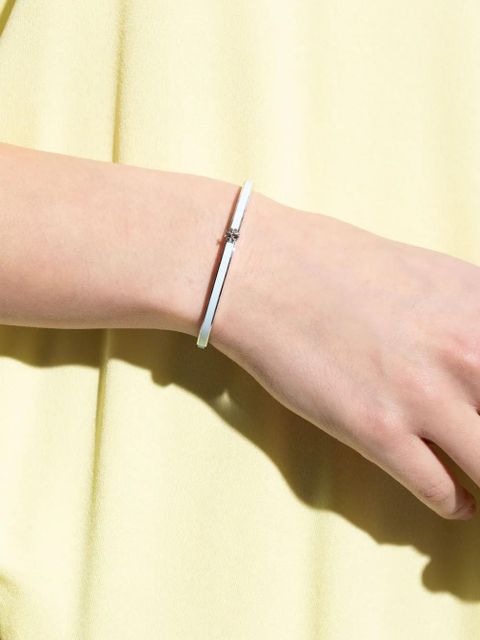 Tory Burch logo-plaque bracelet - Silver