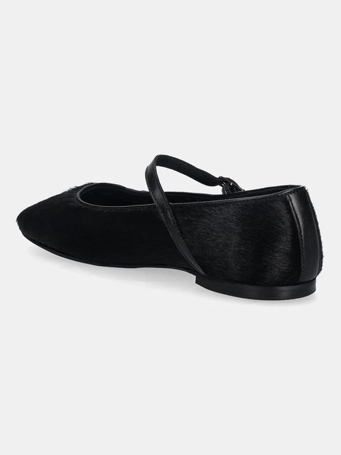 Tommy Hilfiger baleriny skórzane PONY HAIR MARYJANE kolor czarny FW0FW09154