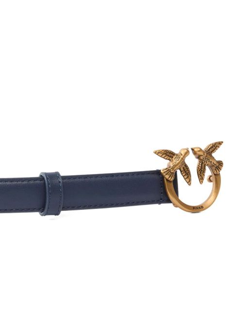 PINKO Love Berry buckle leather belt - Blue