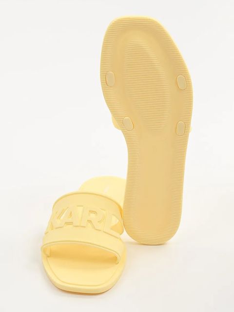 Karl Lagerfeld klapki JELLY damskie kolor żółty KL80005T