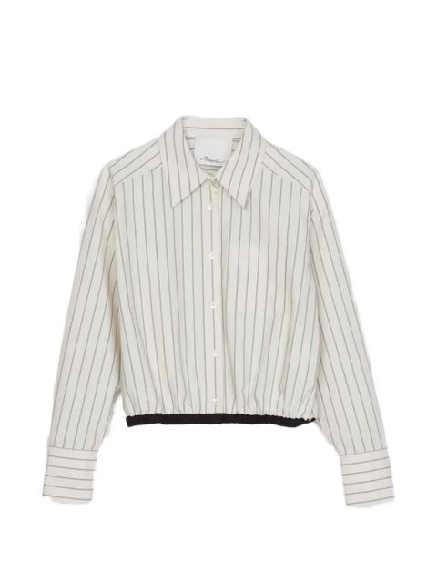 3.1 Phillip Lim striped cropped shirt - Black - zdjęcie produktu nr 1