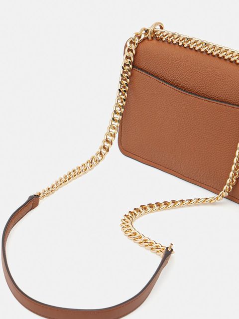 MICHAEL Michael Kors torebka skórzana kolor brązowy 30T4GC7L3T