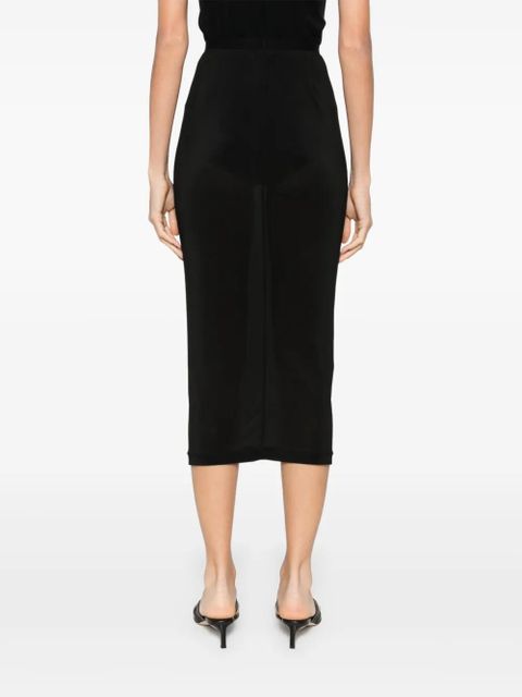 WARDROBE.NYC semi-sheer midi skirt - Black