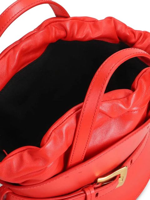 Balmain buckled drawstring tote bag - Red