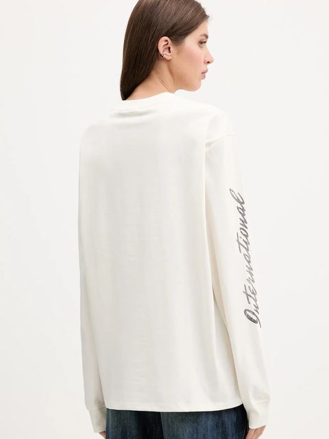 Guess Originals longsleeve bawełniany kolor beżowy M5YI56 K8FQ4