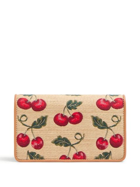 Valentino Garavani mini VLogo Signature Cherryfic-print shoulder bag - Neutrals