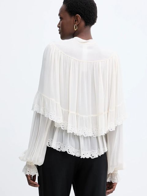 Twinset bluzka damska kolor beżowy w kwiaty 252TS2291