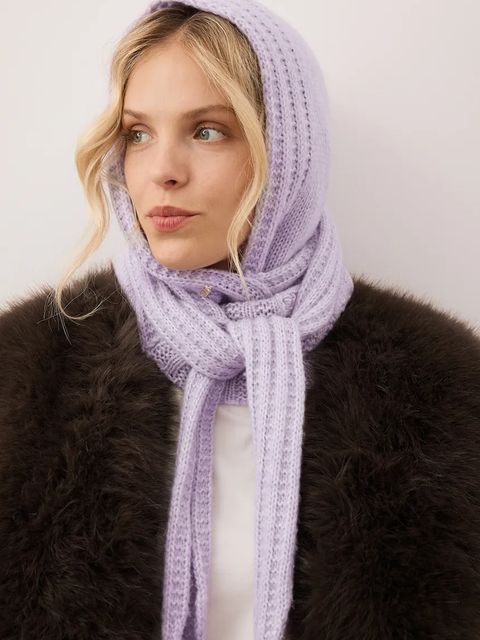 Bizuu kominiarka z dodatkiem wełny BIFFI kolor fioletowy BIFFI FIOLETOWY