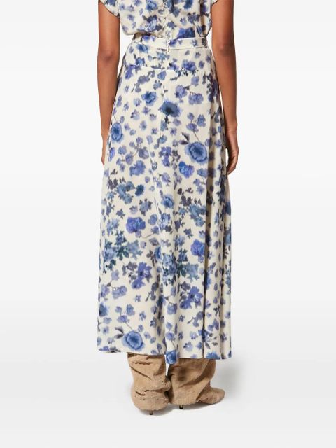 ISABEL MARANT x Sakura floral slit skirt - Neutrals