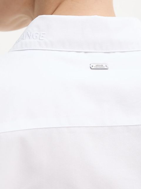 Armani Exchange koszula damska kolor biały relaxed z kołnierzykiem klasycznym XW000668 AF15983