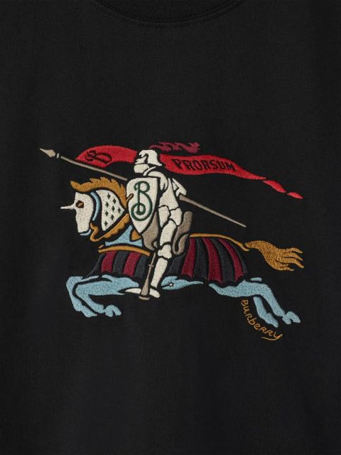 Burberry embroidered cotton T-shirt - Black - zdjęcie produktu nr 2