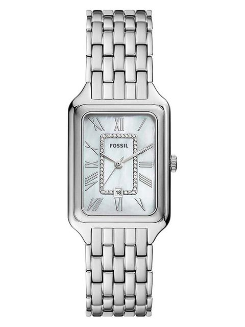 Fossil zegarek damski kolor srebrny - zdjęcie produktu nr 1