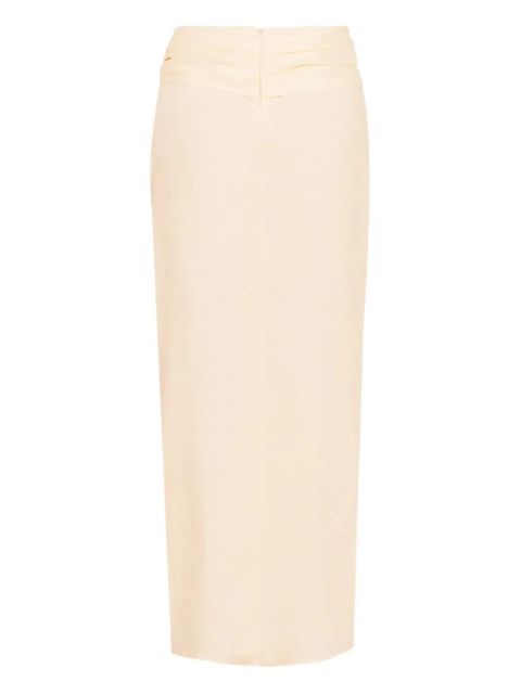 Johanna Ortiz Captivation draped midi skirt - Neutrals
