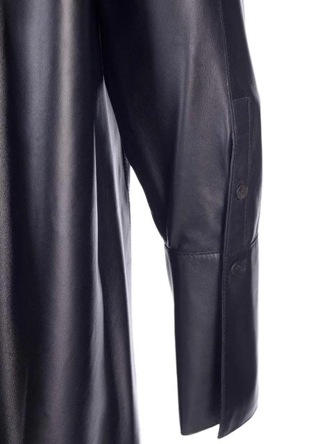 LOEWE panelled leather shirt - Black