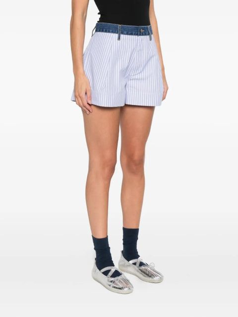 SANDRO striped-pattern shorts - White