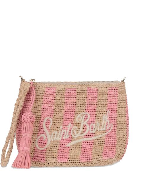 MC2 Saint Barth striped tassel-detail clutch bag - Neutrals - zdjęcie produktu nr 1