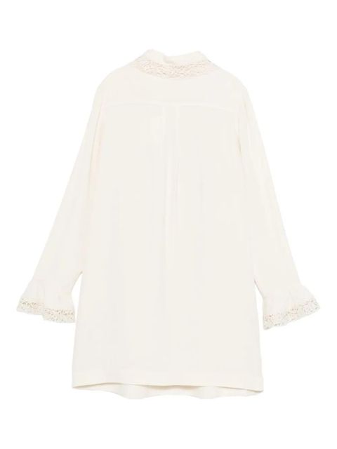 ZIMMERMANN ruffle-trim mini dress - Neutrals - zdjęcie produktu nr 2