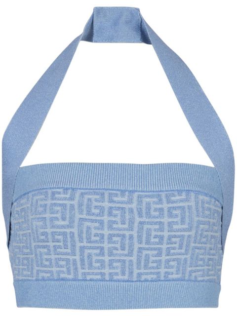Balmain PB Labyrinthe Monogram top - Blue - zdjęcie produktu nr 1