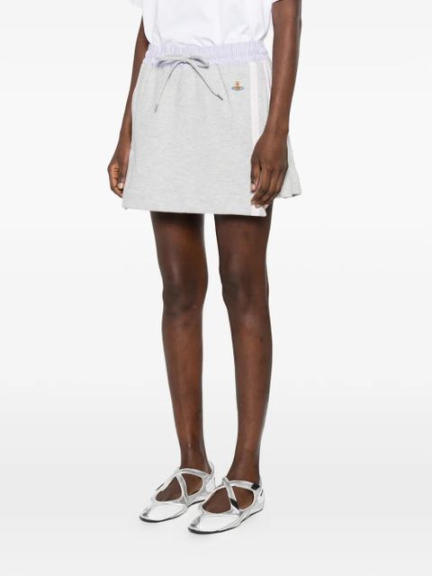 Vivienne Westwood stripe-waist drawstring mini skirt - Grey