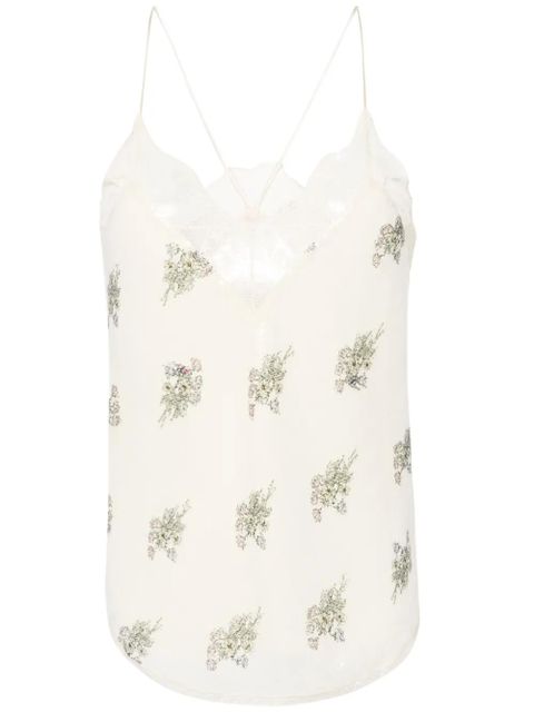 Zadig&Voltaire Christy sequin-embellished top - Neutrals - zdjęcie produktu nr 1