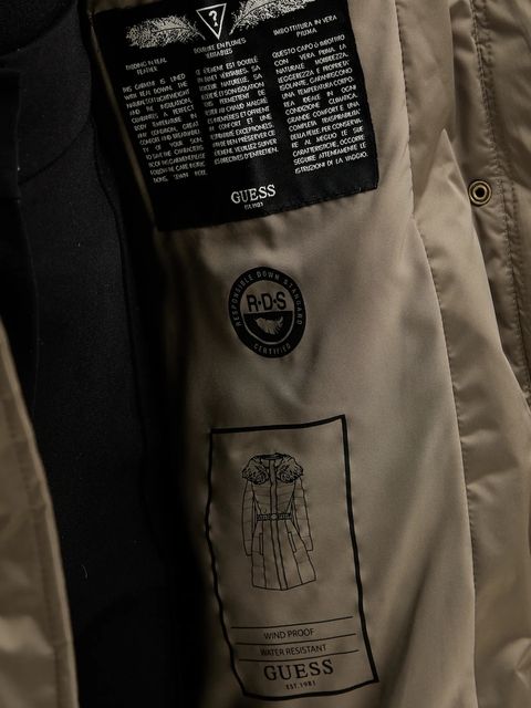 Guess kurtka puchowa MARINA kolor zielony zimowa W5BL30 W2802