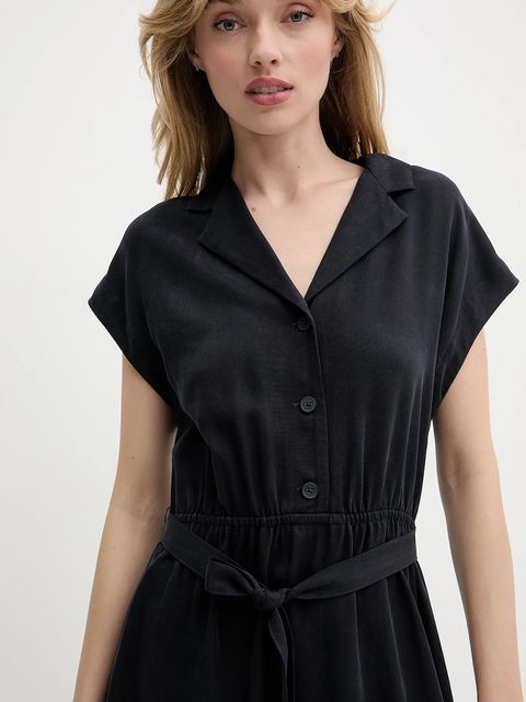 Marc O'Polo sukienka kolor granatowy midi rozkloszowana 5000006770