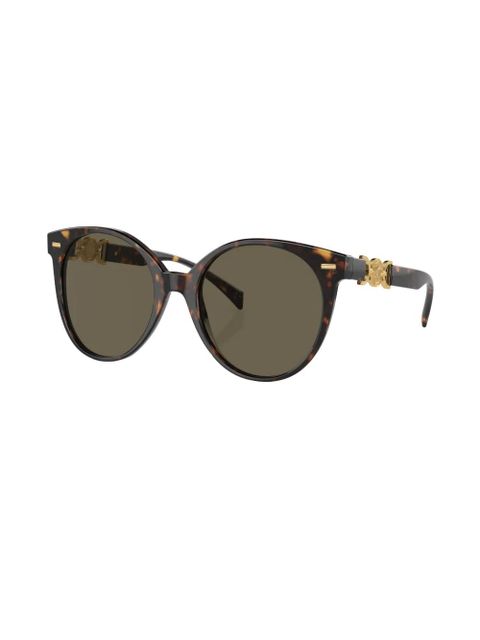 Versace Eyewear tortoiseshell-effect round-frame sunglasses - Green - zdjęcie produktu nr 2