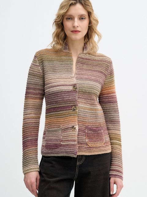 United Colors of Benetton kardigan z dodatkiem wełny kolor różowy 105CD6880 - zdjęcie produktu nr 1