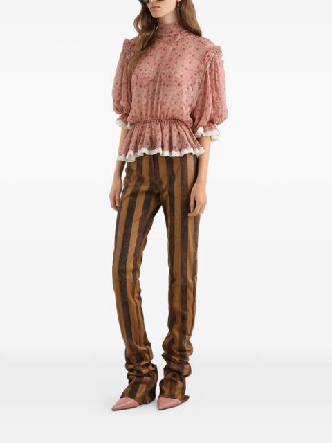 Dolce & Gabbana striped trousers - Brown - zdjęcie produktu nr 2