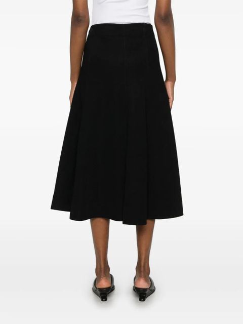 Jil Sander flared midi skirt - Black