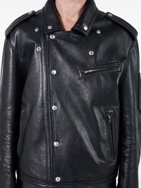 Prada leather biker jacket - Black