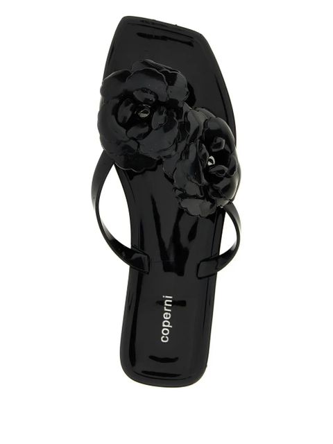 Coperni flower flip flops - Black