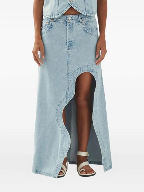 ALOHAS Carmina asymmetric denim maxi skirt - Blue - zdjęcie produktu nr 1