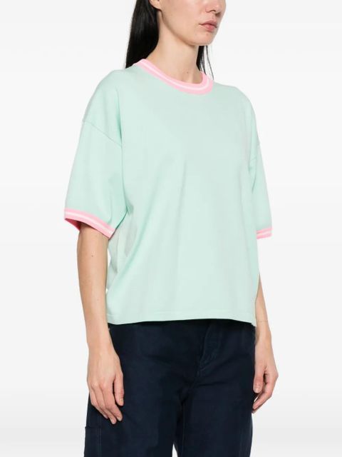 Essentiel Antwerp pink-trim T-shirt - Green