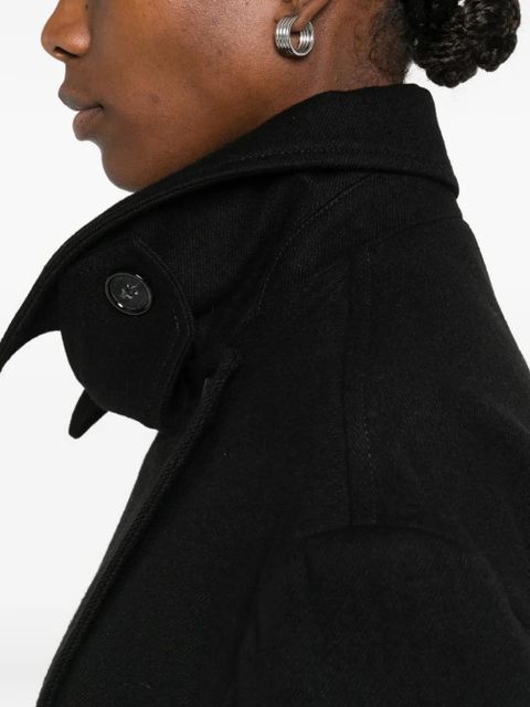 TOTEME Broad double-breasted peacoat - Black