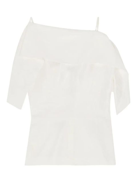MM6 Maison Margiela ruffled-detail top - White