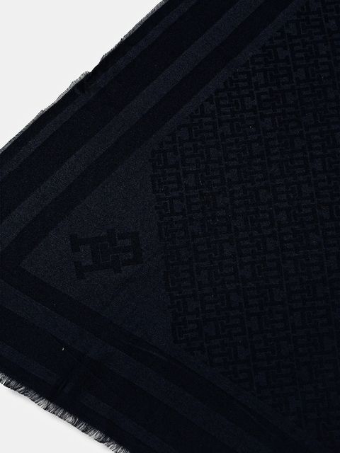 Tommy Hilfiger apaszka jedwabna damska kolor granatowy wzorzysta AW0AW17967